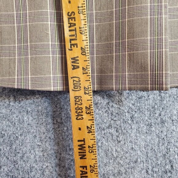 Vintage  I.e Adult Women Business Blazer Jacket Brown Striped Size 8 - Picture 10 of 12